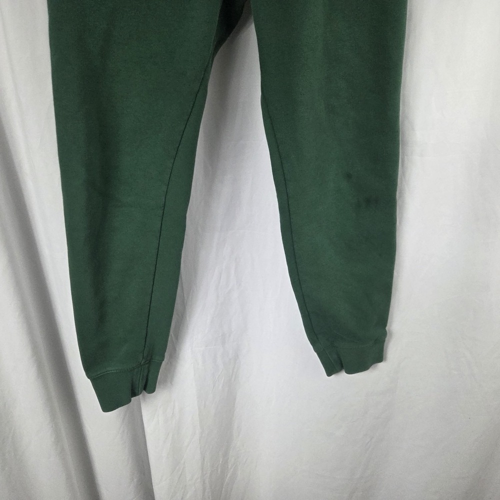 Nike Pants Mens Small Green Fleece Joggers Sweatpants Cuffed Swoosh Logo Casual - Picture 3 of 14